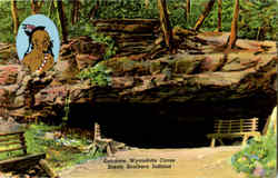 Entrance Wyandotte Caves Indiana Postcard Postcard