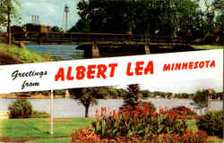 Greetings From Albert Lea Postcard
