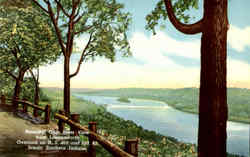 Beautiful Ohio River View From Leavenworth Postcard