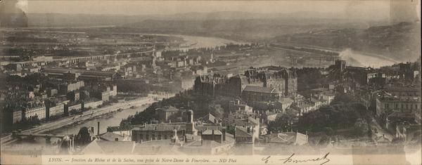 Juntion du Rhine et de la Sadne Lyon France