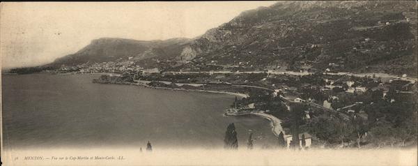 Vue sur le Cap-Martin et Monte-Carlo Menton France