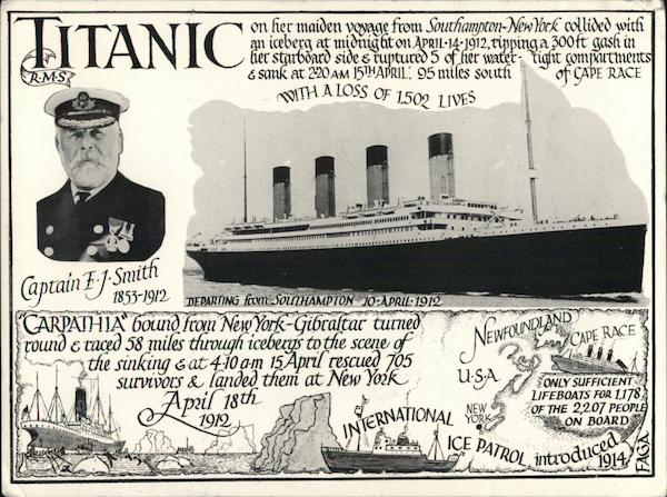 1982 70th Anniversary Sinking of the Titanic Boats, Ships