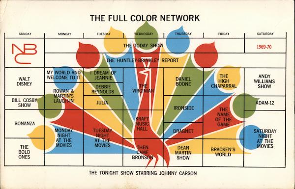 NBC: The Full Color Network, 1969-1970 Schedule Movie and Television Advertising