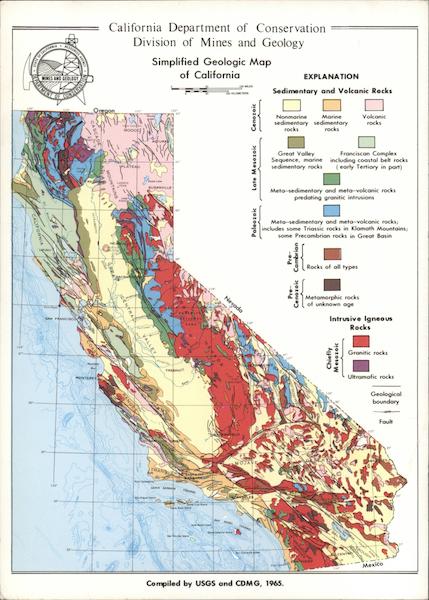 California Department of Conservation Division of Mines and Geology Map Sacramento