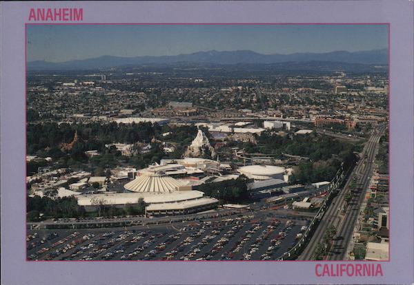 Aerial View of Anaheim and Disneyland California