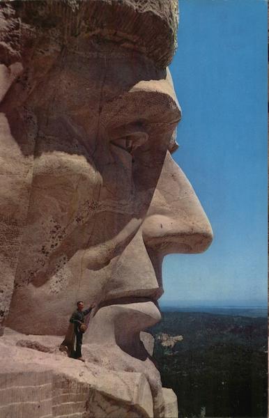 President Lincoln's Face, Mt. Rushmore National Monument Black Hills South Dakota