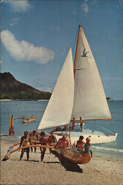 Outrigger Canoe and Catamaran Waikiki Hawaii