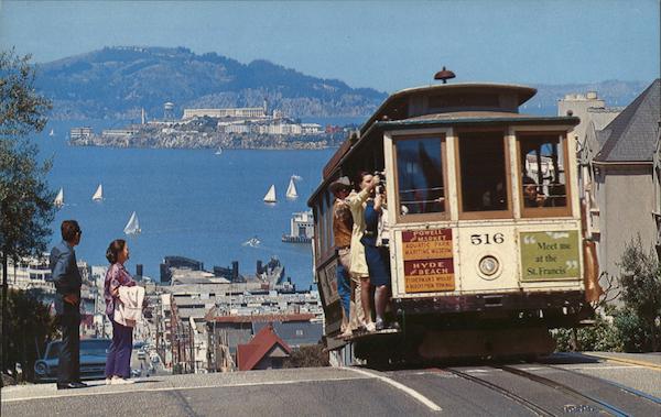 Cable Car on Hyde Street San Francisco California