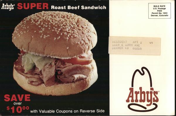 Arby's Roast Beef Sandwich Modern (1970's to Present)