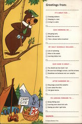 Yogi the Bear Fill in the Blank Camping Large Format Postcard