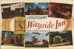 Longfellow's Wayside Inn Sudbury, MA Postcard Large Format Postcard Large Format Postcard