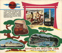 Samurai Motor Inn Hyannis, MA Postcard Large Format Postcard Large Format Postcard