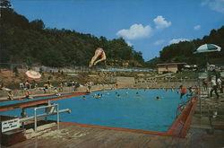 Swimming Pool at Fontana Village Resort Fontana Dam, NC Postcard Large Format Postcard Large Format Postcard