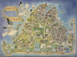 Map of Martha's Vineyard, MA Maps Large Format Postcard Large Format Postcard Large Format Postcard