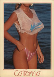 Malibu, California Woman Swimsuits & Pinup Postcard Large Format Postcard Large Format Postcard