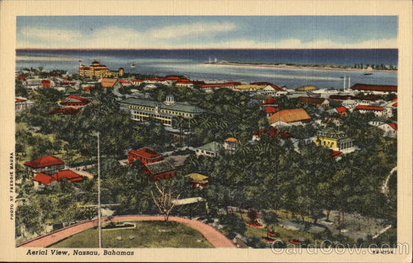 Aerial View, Nassau, Bahamas Caribbean Islands