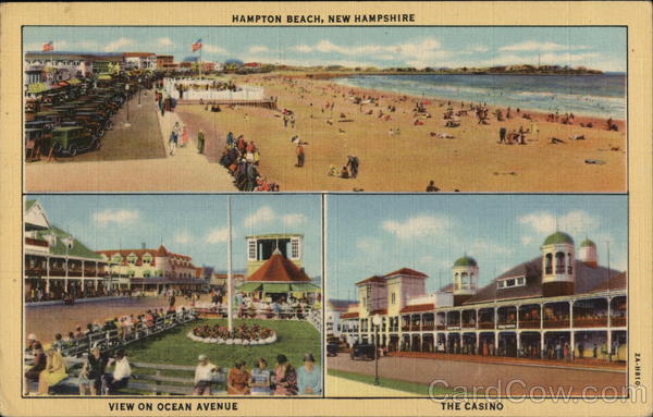 View of Beach, Ocean Avenue and Casino Hampton Beach New Hampshire