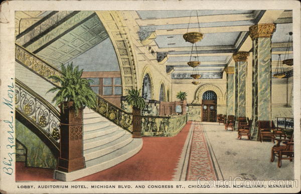 Auditorium Hotel - Lobby Chicago Illinois