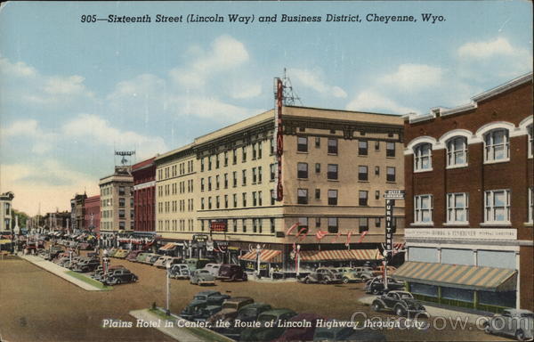 Sixteenth Street (Lincoln Way) and Business District Cheyenne Wyoming