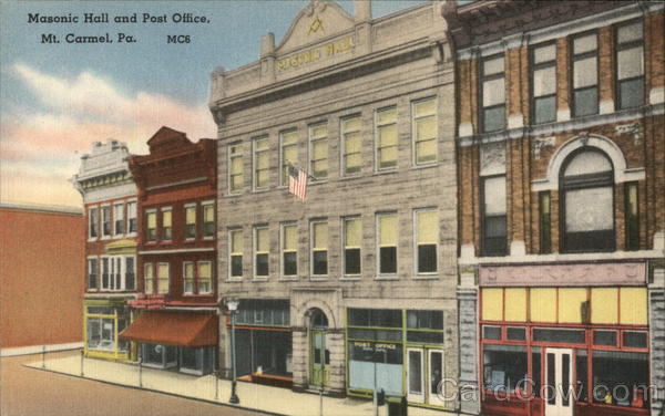 Masonic Hall and Post Office Mount Carmel Pennsylvania