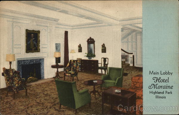 Main Lobby, Hotel Moraine Highland Park Illinois