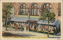 The George Washington Hotel Sidewalk Cafe New York, NY Postcard Postcard Postcard