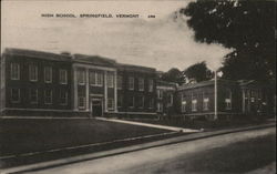 High School Springfield, VT Postcard Postcard Postcard