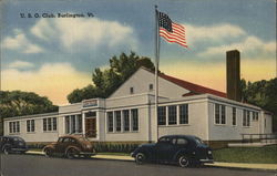 U.S.O. Club Postcard