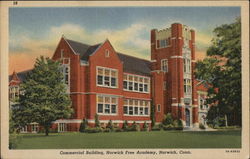 Commercial Building, Norwich Free Academy Connecticut Postcard Postcard Postcard