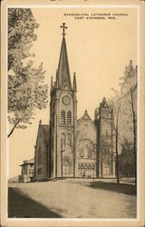 Evangelical Lutheran Church Fort Atkinson, WI Postcard Postcard Postcard