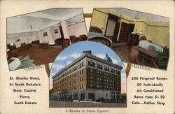 St. Charles Hotel at South Dakota's State Capitol Postcard
