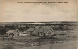 Musuem and Administration Building, Fort Lincoln State Park Postcard