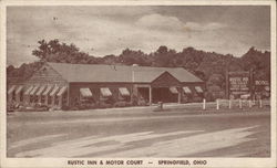 Rustic Inn & Motor Court Springfield, OH Postcard Postcard Postcard