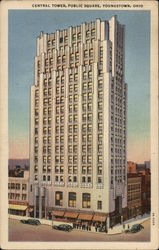 Central Tower, Public Square Youngstown, OH Postcard Postcard Postcard