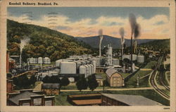 Kendall Refinery Bradford, PA Postcard Postcard Postcard