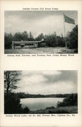 Lehigh County Girl Scout Camp, Mosey Wood Lake White Haven, PA Postcard Postcard Postcard