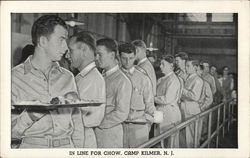 In Line For Chow Camp Kilmer, NJ Postcard Postcard Postcard