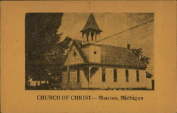 Church of Christ Manton, MI Postcard Postcard Postcard