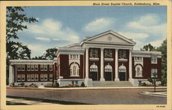 Main Street Baptist Church Hattiesburg, MS Postcard Postcard 