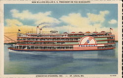 Streckfus Steamers Incorporated St. Louis, MO Postcard Postcard Postcard