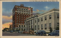 U.S. Post Office and Hotel Yancey Postcard