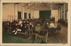 Recreation Room, Winter General Hospital Topeka, KS Postcard Postcard Postcard