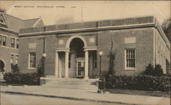 Post Office Rockville, CT Postcard Postcard Postcard