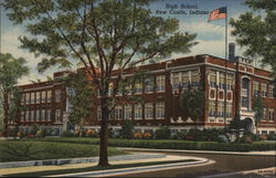 High School New Castle, IN Postcard Postcard Postcard