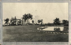 Warden's Home and Scenic Gardens Jackson, MI Postcard Postcard Postcard