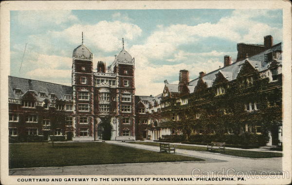 Courtyard and Gateway to University of Pennsylvania Philadelphia