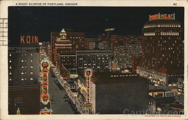 A Night Glimpse of Portland Oregon