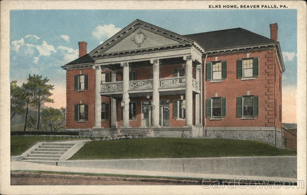 View of Elks Home Beaver Falls Pennsylvania