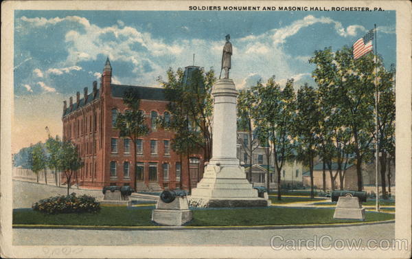 Soldiers Monument and Masonic Hall Rochester Pennsylvania