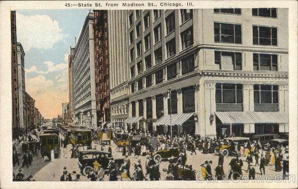 State Street from Madison Street Chicago Illinois